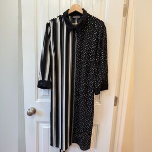 Luxology Stripe and Polkadot Shirt Dress